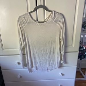 Long sleeve white shirt.